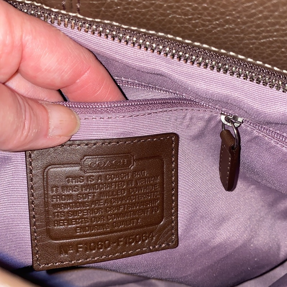 Coach Brown Leather Shoulder Bag with Hobo Silhouette - Picture 10 of 16